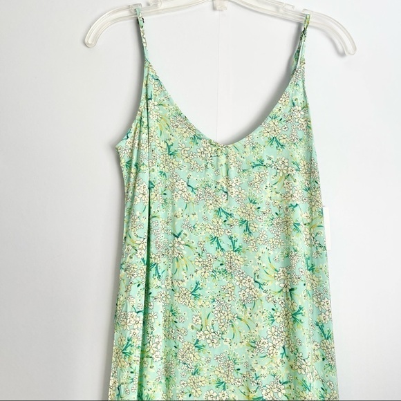 𝅺new O'Neill Aqua Floral Ruffled Hem Byron Ditsy Midi Dress US M - Picture 3 of 7